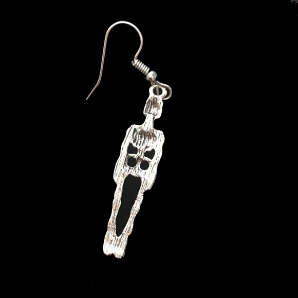 HAND Crafted Earrings Skeleton Punk Goth Fashion Dark - Picture 4 of 7